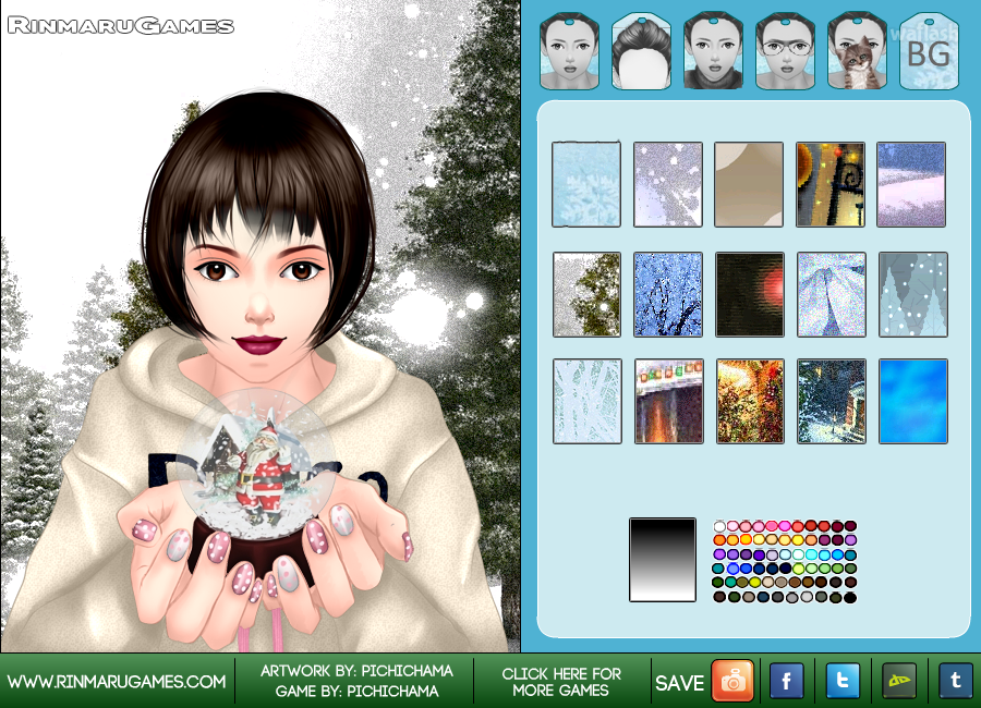 린마루게임즈 - 홀리데이 아바타 크리에이터 (Holiday Avatar Creator) 게임 화면 1