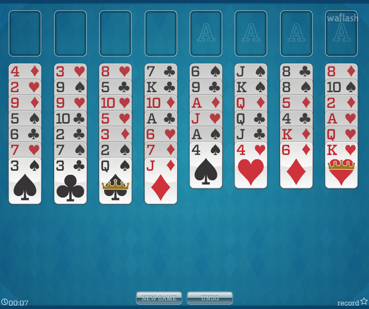 프리셀 (123 Freecell) 게임 화면 2