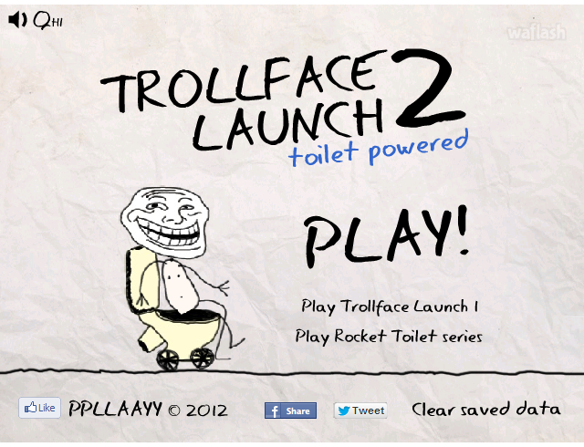 트롤페이스 런치 2 (Trollface Launch 2 - Toilet Powered) 게임 화면 1