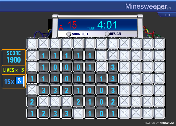 지뢰찾기 (Minesweeper) 게임 화면 2