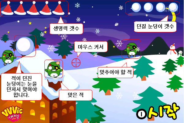 비비빅 크리스마스의 악동 게임 화면 1