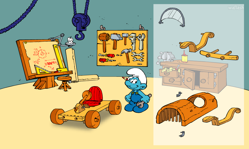 더 스머프 핸디 카 (The Smurfs Handy's Car) 게임 화면 2