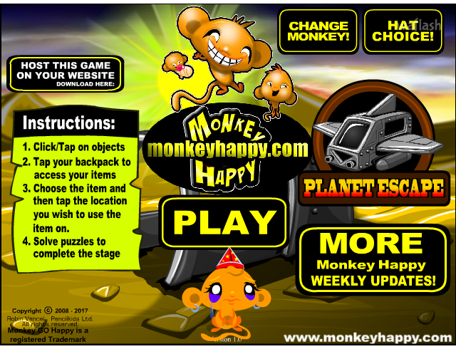 몽키 고 해피 플래닛 이스케이프 (Monkey GO Happy Planet Escape) 게임 화면 1