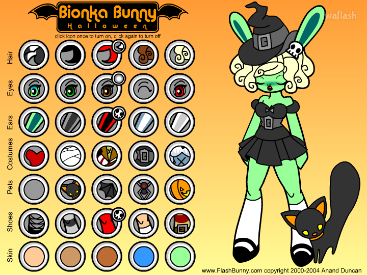 비온카 버니 할로윈 (Bionka Bunny Halloween) 옷입히기 게임 화면 1