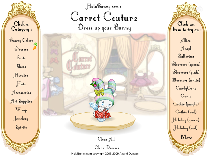 캐럿 꾸뛰르 (Carrot Couture) 게임 화면 1