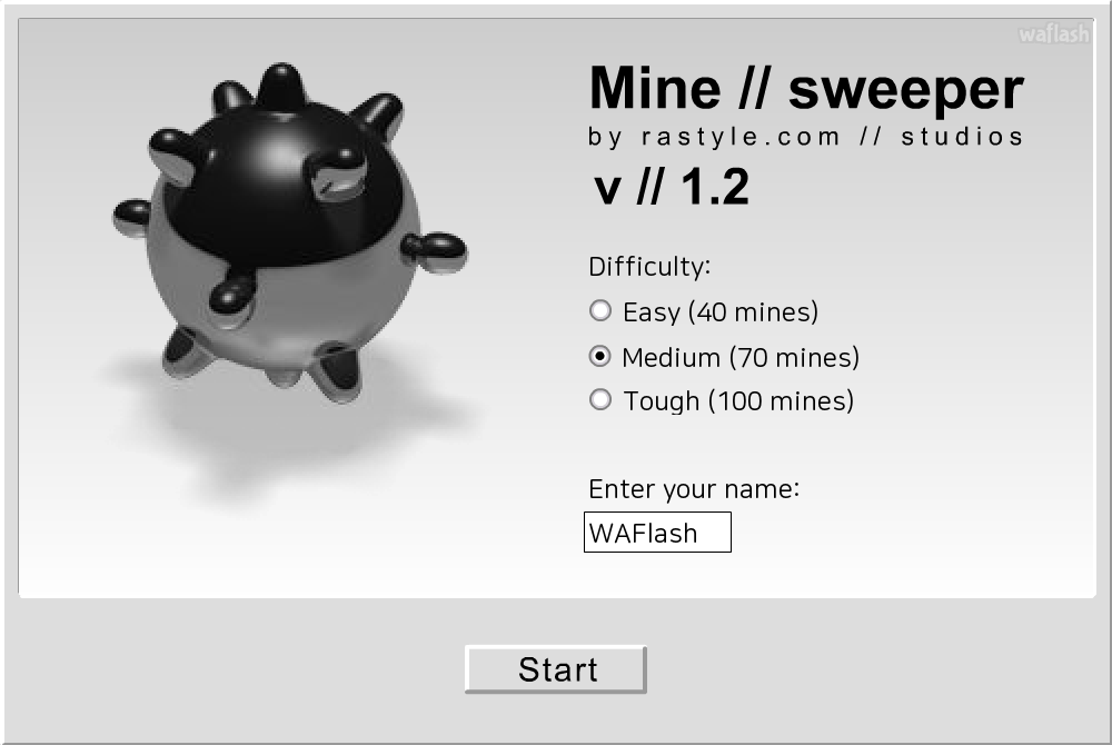 지뢰찾기 (Mine Sweeper) 게임 화면 1