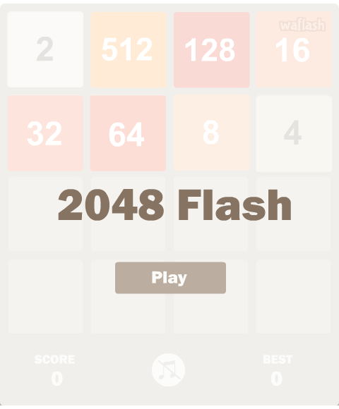2048 플래시 게임 화면 1
