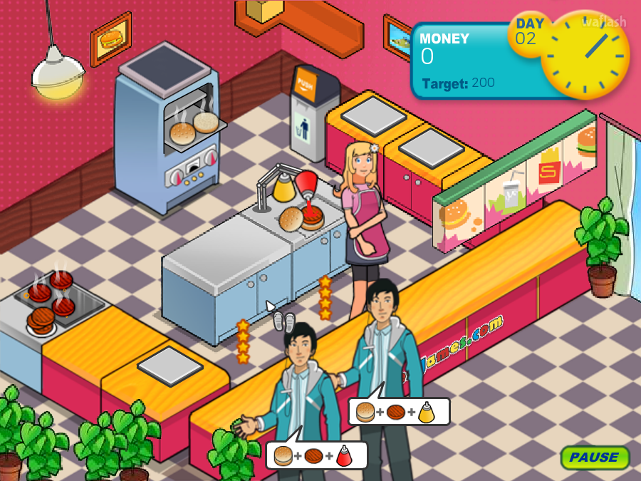버거 레스토랑 (Burger Restaurant) 게임 화면 2