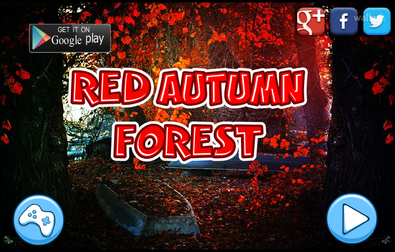붉게 물든 가을 숲 탈출 (Mirchi Escape Red Autumn Forest) 게임 화면 1
