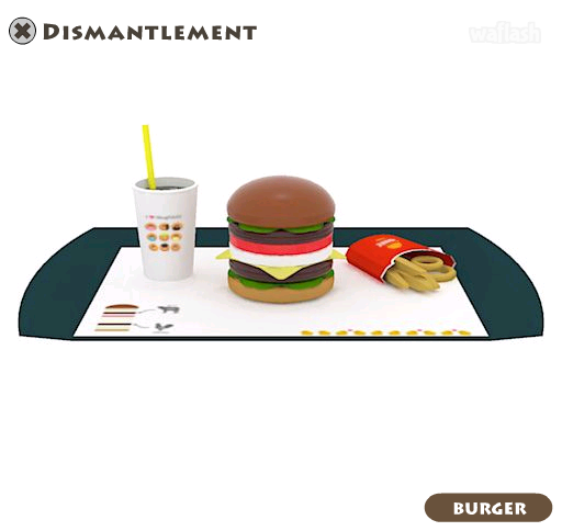 햄버거 분해게임 - RIDDLE Dismantlement "Burger" 게임 화면 2