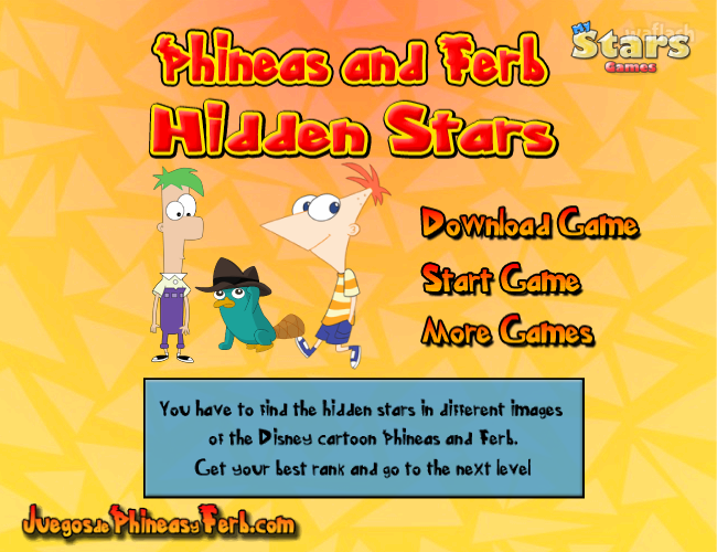 피니와 퍼브: 숨은 별찾기 (Phineas and Ferb: Hidden Stars) 게임 화면 1