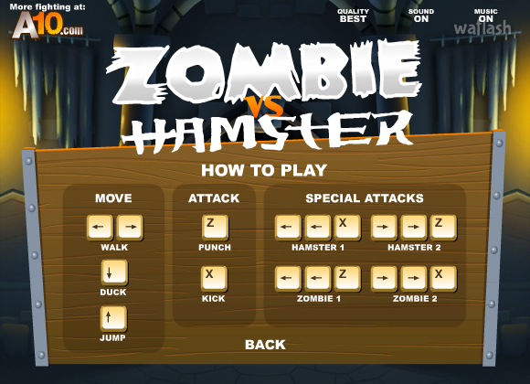 좀비 vs 햄스터 (Zombie vs Hamster) 게임 화면 1