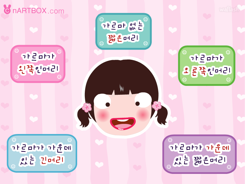 가르마로 알아보는 성격테스트 - 엔아트박스 심리테스트 게임 화면 2