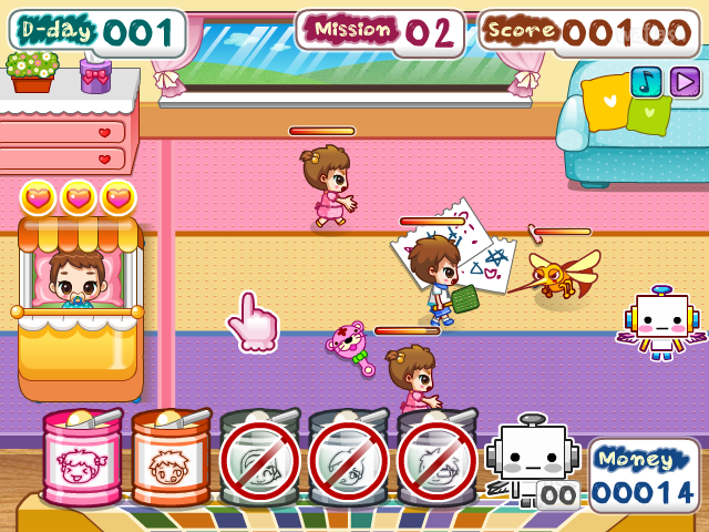 아기키우기 9 - 아기 지키기 게임 화면 2