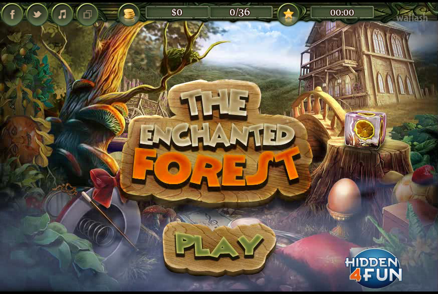 Hidden4fun 숨은그림찾기 - The Enchanted Forest 게임 화면 1