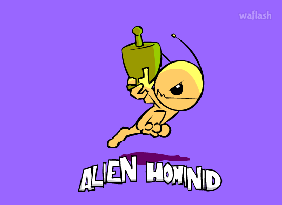 Alien Hominid (아빠와나 외계인편) 게임 화면 1