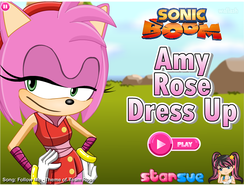 소닉 붐 에이미 로즈 드레스업 (Sonic Boom Amy Rose Dress Up) 게임 화면 1