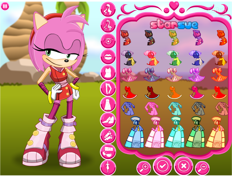 소닉 붐 에이미 로즈 드레스업 (Sonic Boom Amy Rose Dress Up) 게임 화면 2