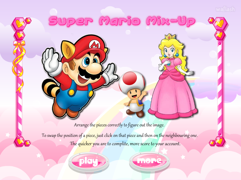 슈퍼 마리오 믹스업 퍼즐 (Super Mario Mix-Up) 게임 화면 1