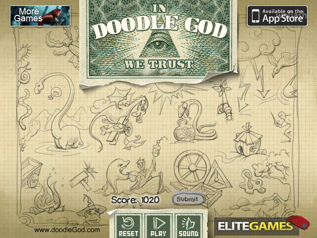 두들갓 (Doodle God) 게임 화면 1