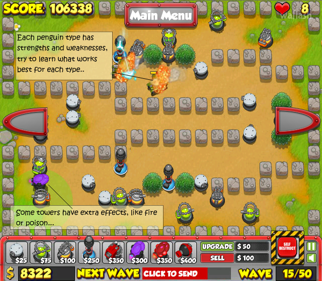 펭귄어택 4 (Penguins Attack 4) 게임 화면 4