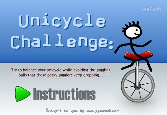 유니사이클 챌린지 (Unicycle Challenge) 게임 화면 1