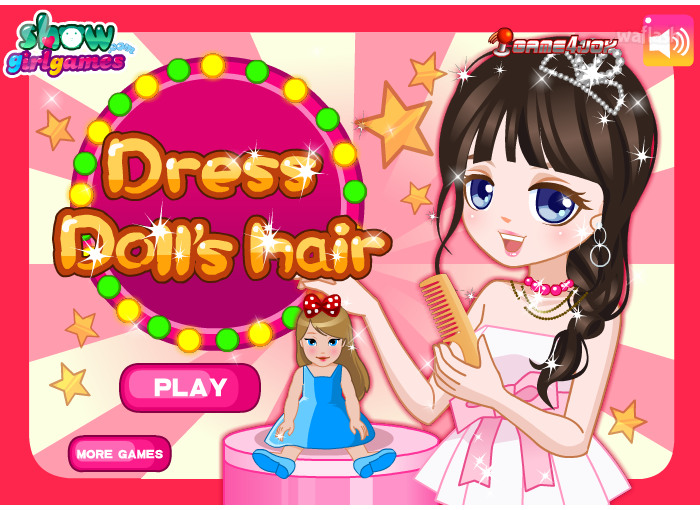 드레스 돌즈 헤어 (Dress Doll's Hair) 게임 화면 1