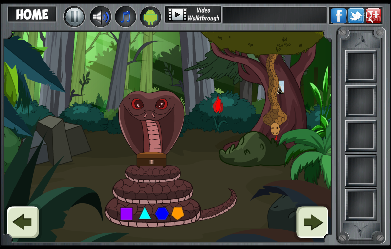 코브라 숲 탈출 (Mirchi Escape Cobra Forest) 게임 화면 2