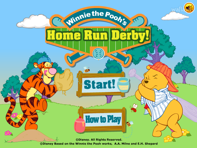 위니 더 푸의 홈런 더비 - Winnie the Pooh's Home Run Derby! 게임 화면 1