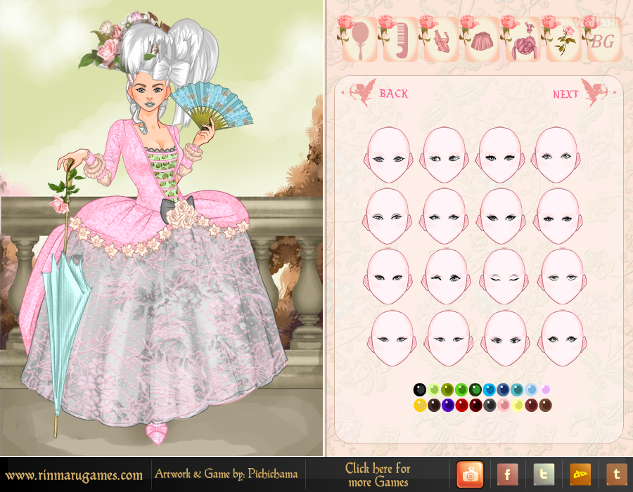 린마루게임즈 - 로코코 코스튬 크리에이터 2 (Rococo Costume Creator 2) 게임 화면 1