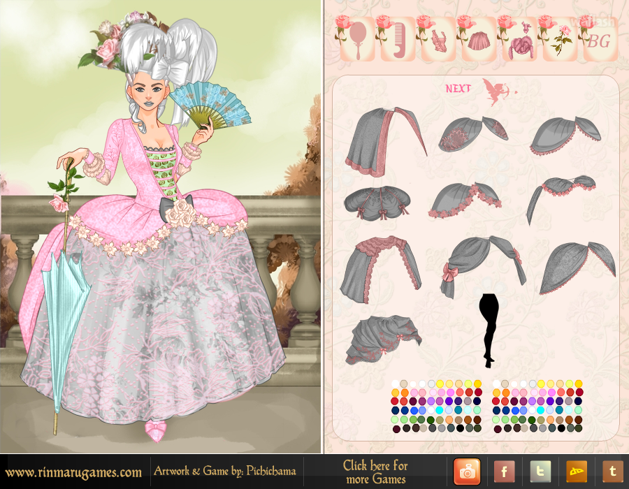 린마루게임즈 - 로코코 코스튬 크리에이터 2 (Rococo Costume Creator 2) 게임 화면 2