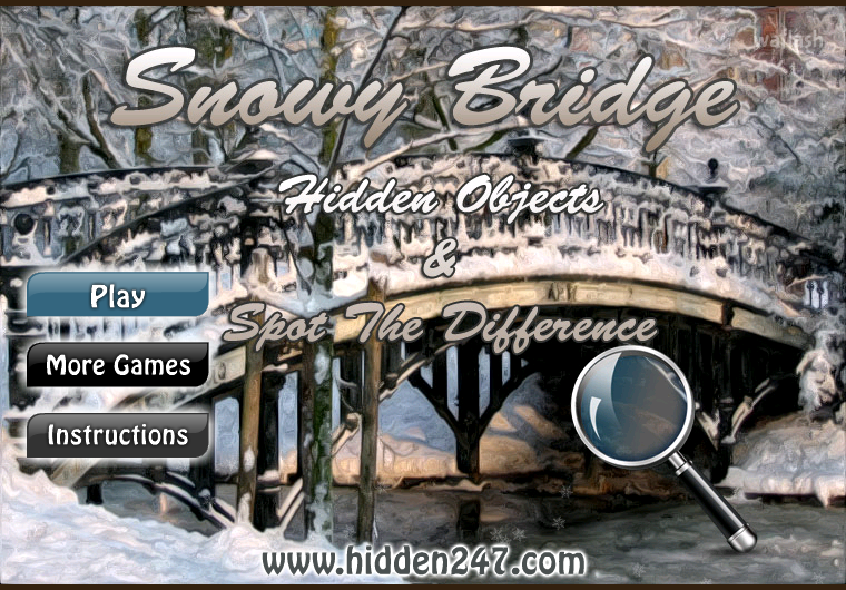 Snowy Bridge 숨은그림찾기 게임 화면 1