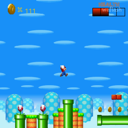 뉴 슈퍼 마리오 브라더스 플래시 (New Super Mario Bros Flash) 게임 화면 2