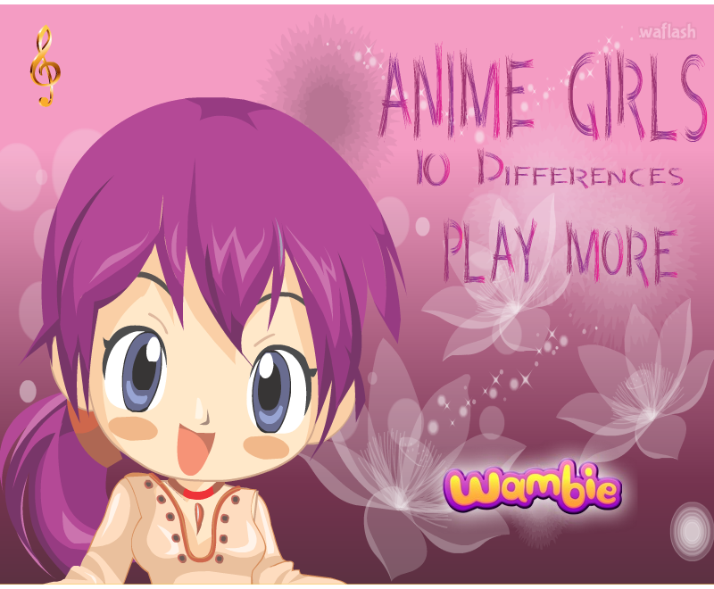 Anime Girls 10 Differences 틀린그림찾기 게임 화면 1
