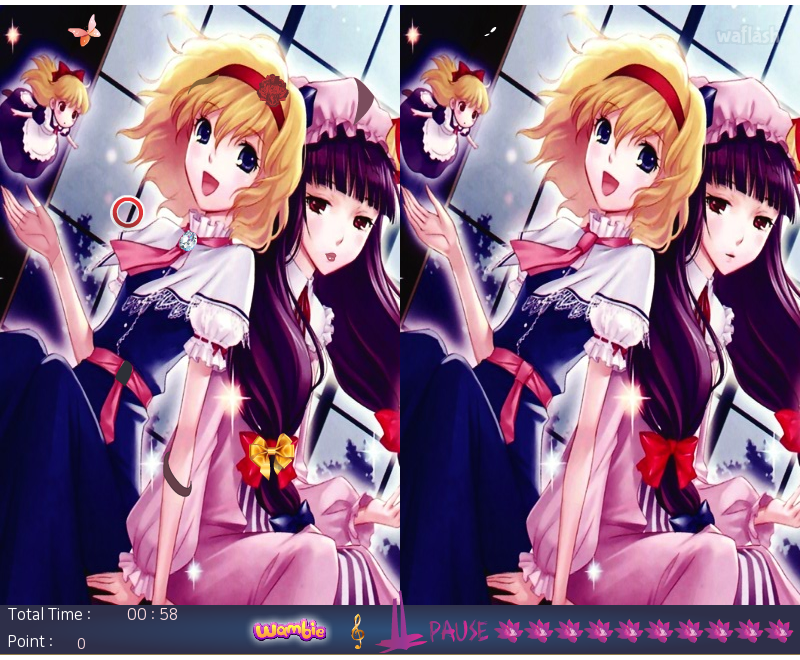 Anime Girls 10 Differences 틀린그림찾기 게임 화면 2