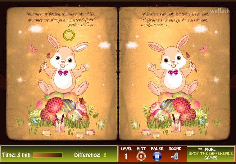 틀린그림찾기 - Little book about Easter 게임 화면 2