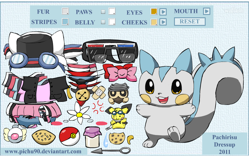 파치리스 드레스업 (Pachirisu Dressup) 게임 화면 1