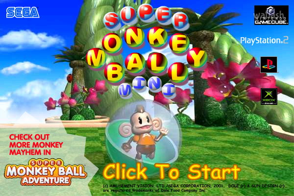 슈퍼 몽키 볼 미니 (Super Monkey Ball Mini) 게임 화면 1