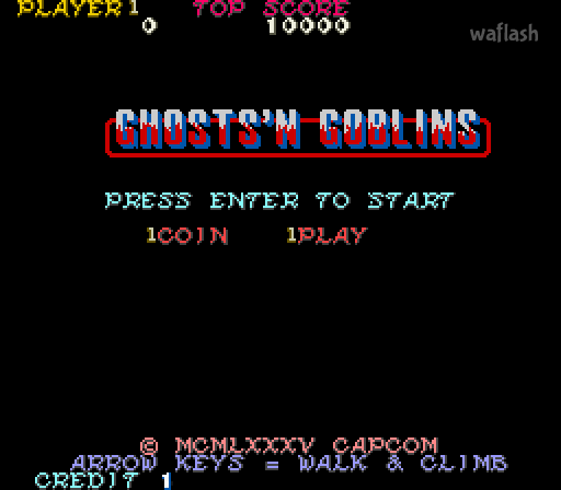 마계촌 (Ghosts 'n Goblins) 게임 화면 1