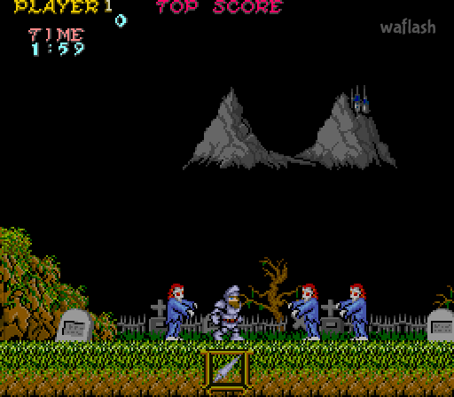 마계촌 (Ghosts 'n Goblins) 게임 화면 2