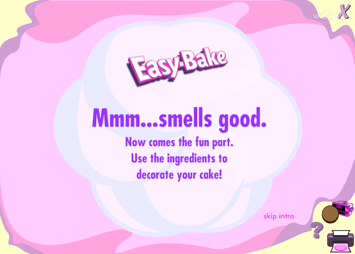이지 베이크 (Easy-Bake) 게임 화면 1