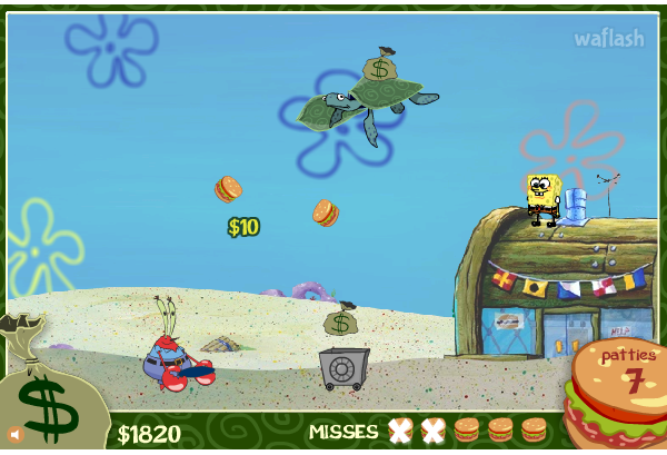스폰지밥 Kash Krab 게임 화면 2