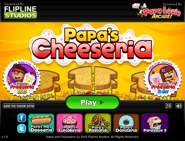 파파스 치즈리아 - Papa's Cheeseria 게임 화면 1