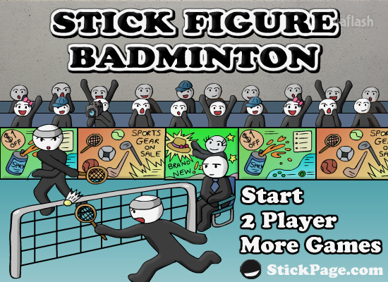 스틱맨 배드민턴 (Stick Figure Badminton) 게임 화면 1