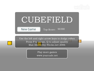 큐브필드 (Cubefield) 게임 화면 1