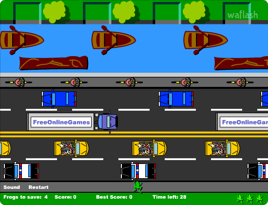 Frogger - 길건너기 게임 화면 2