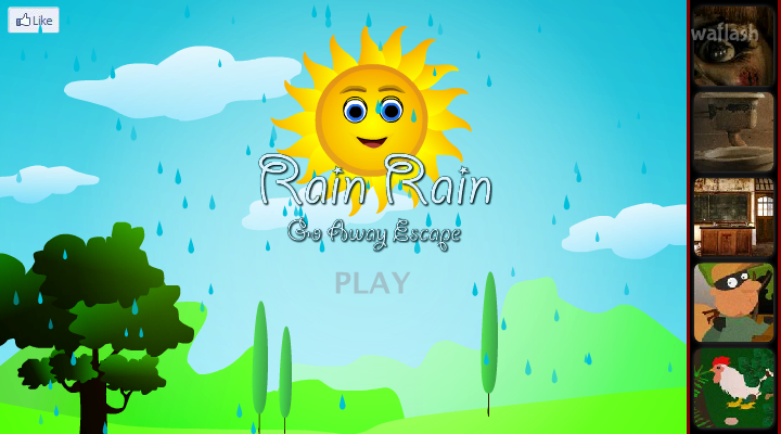 레인 레인 고 어웨이 이스케이프 (Rain Rain Go Away Escape) 게임 화면 1
