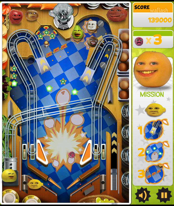 Annoying Orange Pinball 게임 화면 2