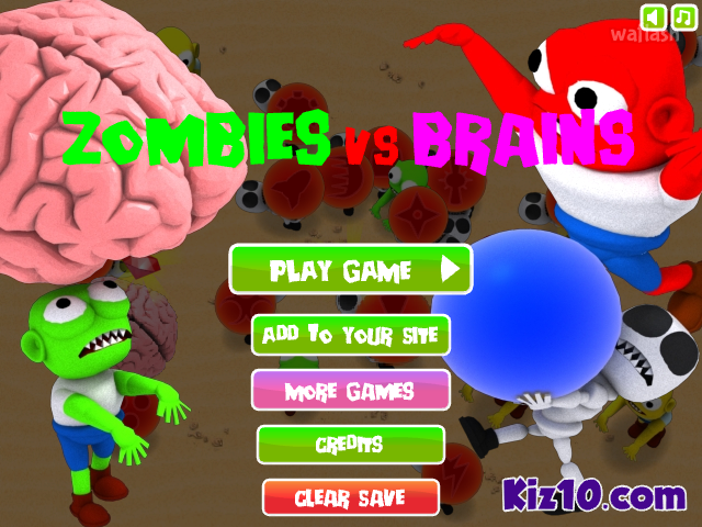 좀비 vs 브레인 (Zombies vs Brains) 게임 화면 1