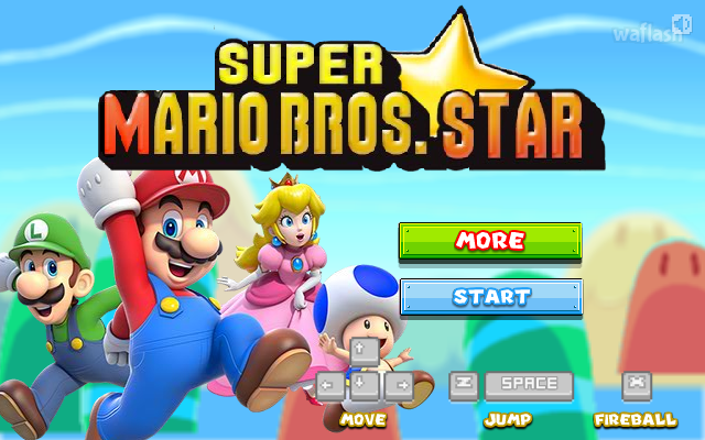 슈퍼마리오 브로스 스타 (Super Mario Bros. Star) 게임 화면 1